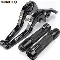 For Suzuki Raider R150 carb modified CNC aluminum alloy 6-stage adjustable Foldable brake clutch lever Handlebar grip Set