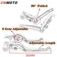 For HONDA ADV150 ADV160 2019-2023 modified high-quality CNC aluminum alloy 6-stage adjustable Foldable brake lever clutch lever with Handlebar grips glue set ADV 150 160 1