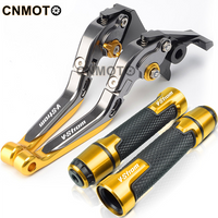 For Suzuki V-Strom 650/ XT 2004-2010/ 2011-2022 modified aluminum alloy 6-stage adjustable Foldable brake clutch lever Handlebar grips glue set Vstrom 650XT