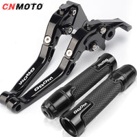 For HONDA GROM 2014-2023 modified CNC aluminum alloy adjustable Foldable brake clutch lever with Handlebar grips glue set Part 1