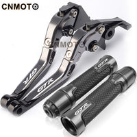 For Honda Supra GTR 150 modified high-quality CNC aluminum alloy 6-stage adjustable Foldable brake lever clutch lever with Handlebar grips glue Set GTR150