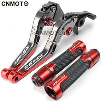 For HONDA RS150R RS150 modified high-quality CNC aluminum alloy 6-stage adjustable Foldable brake lever clutch lever with Handlebar grips glue set RS 150 / R 1