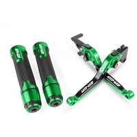 Kawasaki ER-6N ER-6F 2009-2022 modified high-quality CNC aluminum alloy 6-stage adjustable Foldable brake lever clutch lever with Handlebar grips glue set ER 6N 6F ER6N ER6F 1