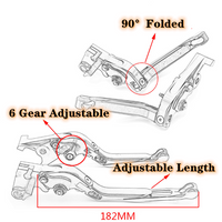 For Aprilia Shiver 750 / GT 2007-2016 modified CNC aluminum alloy adjustable Foldable brake clutch lever with Handlebar grips glue set Part 1