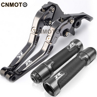 For Suzuki GSX-R150 2017-2023 modified CNC aluminum alloy 6-stage adjustable Foldable brake lever clutch lever Handlebar grips glue set Part 1