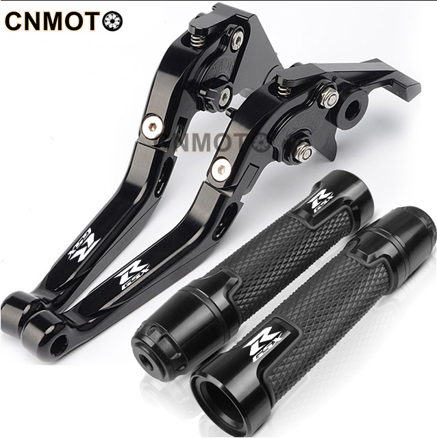 For Suzuki GSX-R150 2017-2023 modified CNC aluminum alloy 6-stage adjustable Foldable brake lever clutch lever Handlebar grips glue set Part 1