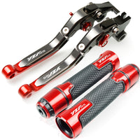 For YAMAHA YZF-R15 V3 2017-2020 modified CNC aluminum alloy adjustable Foldable brake clutch lever Handlebar grips glue set YZFR15 YZF R15 Part 1