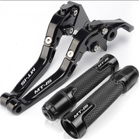 For YAMAHA MT-15 2015-2023 modified CNC aluminum alloy 6-stage adjustable Foldable brake lever clutch lever Handlebar grips glue set MT15 MT-15 Part 1