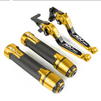 For HONDA ADV150 ADV160 2019-2023 modified high-quality CNC aluminum alloy 6-stage adjustable Foldable brake lever clutch lever with Handlebar grips glue set ADV 150 160 1
