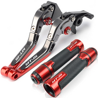 For YAMAHA MT-15 2015-2023 modified CNC aluminum alloy 6-stage adjustable Foldable brake lever clutch lever Handlebar grips glue set MT15 MT-15 Part 1