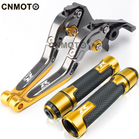 For Suzuki GSX-R150 2017-2023 modified CNC aluminum alloy 6-stage adjustable Foldable brake lever clutch lever Handlebar grips glue set Part 1