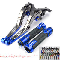 For YAMAHA Exciter 150/ LC150/ Y15ZR modified CNC aluminum alloy 6-stage adjustable Foldable brake lever clutch lever Handlebar grips glue set Part 1