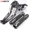 For YAMAHA SZ 150 SZ RR V1 V2 V3 V4 modified high-quality CNC aluminum alloy 6-stage adjustable Foldable brake lever clutch lever with Handlebar grips glue Set