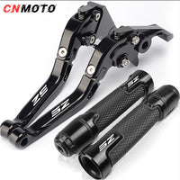 For YAMAHA SZ 150 SZ RR V1 V2 V3 V4 modified high-quality CNC aluminum alloy 6-stage adjustable Foldable brake lever clutch lever with Handlebar grips glue Set